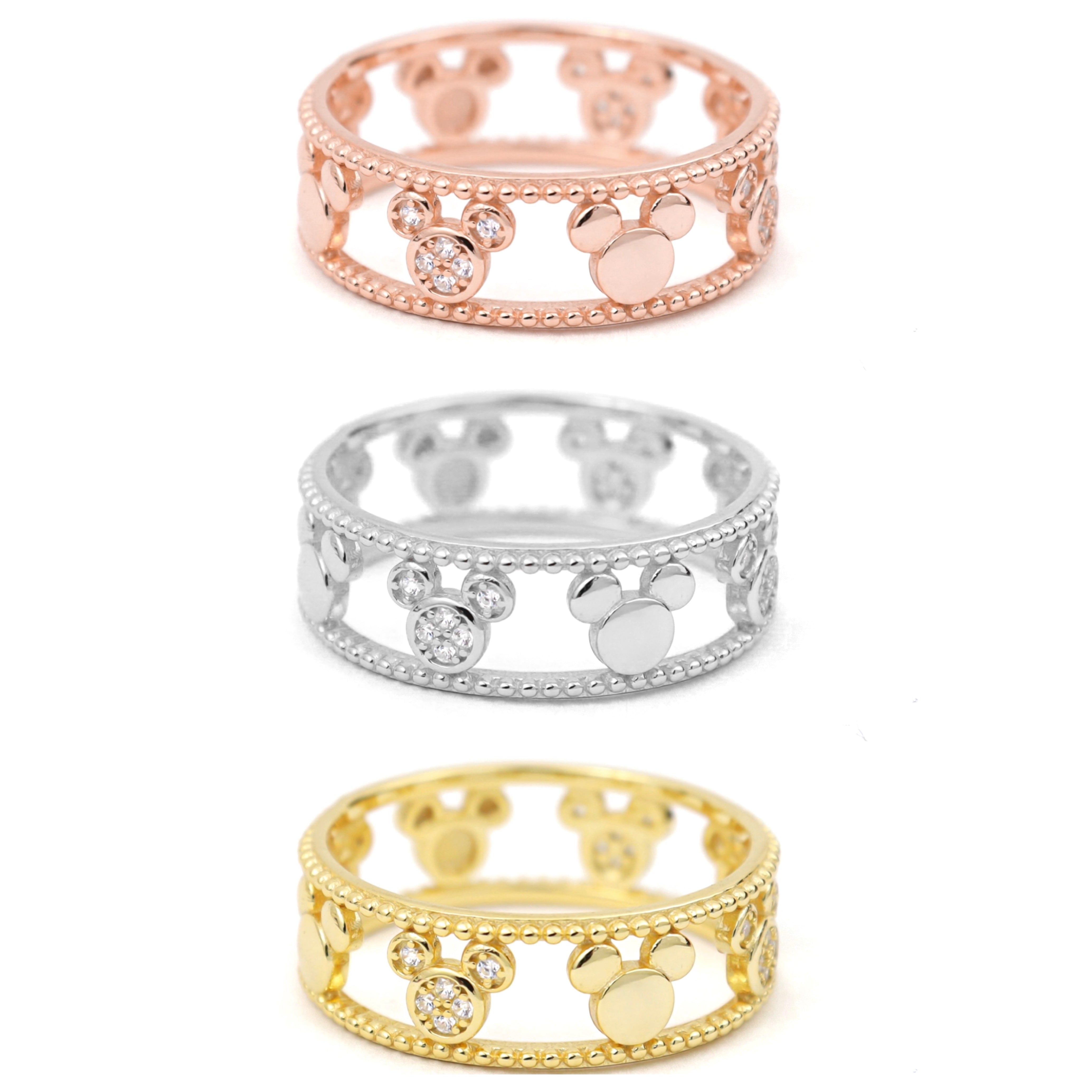 Ring ~ Sterling Collection ~ Beaded Magical Wide Stacker  in