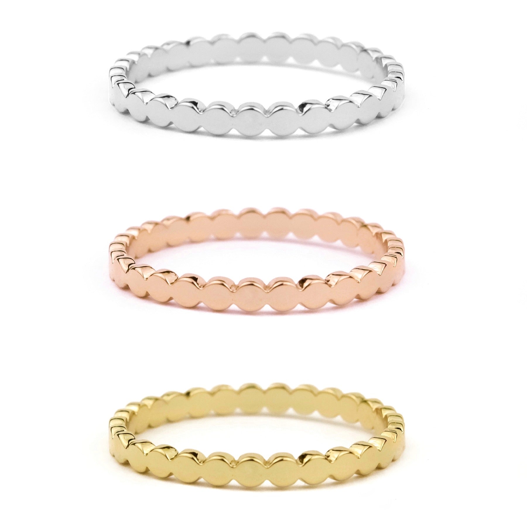 Ring ~ Sterling Collection ~ Flat Beaded Stacker SHOPIVERSARY BLOWOUT
