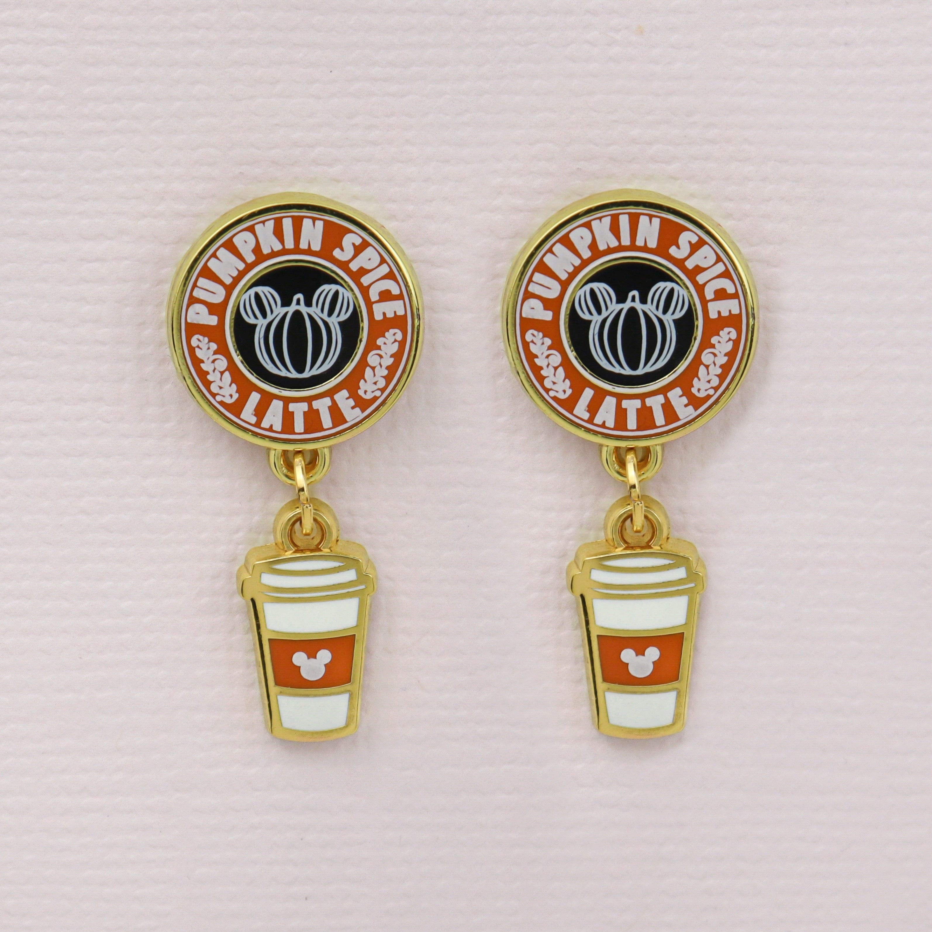 Earrings - Fall and Halloween Collection - Pumpkin Spice Latte Dangles