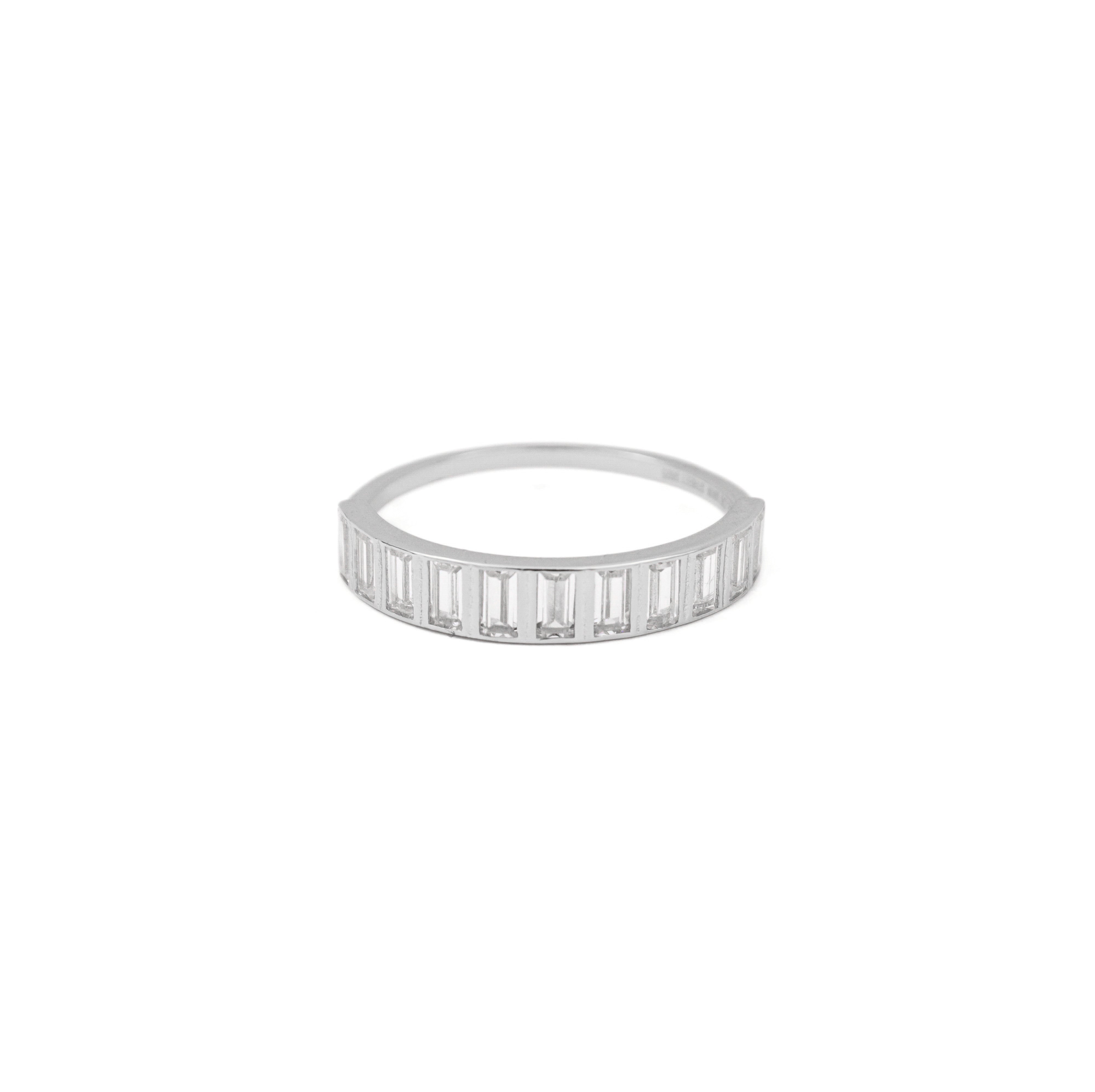 Ring ~ Sterling Collection ~ Bezel Baguette Stacker