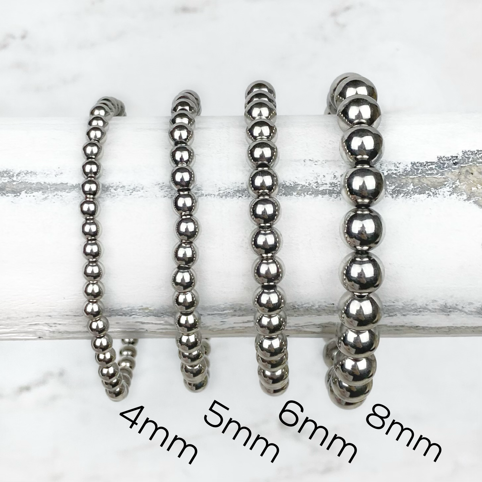Bracelets - Silver Beaded Ball
