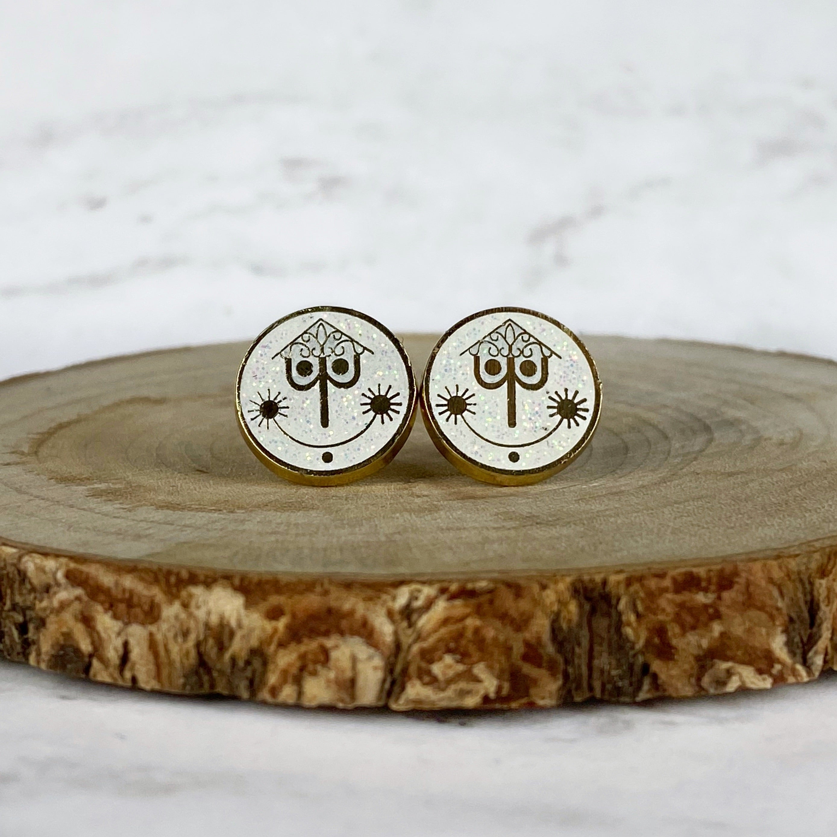 Earrings - Clock Face