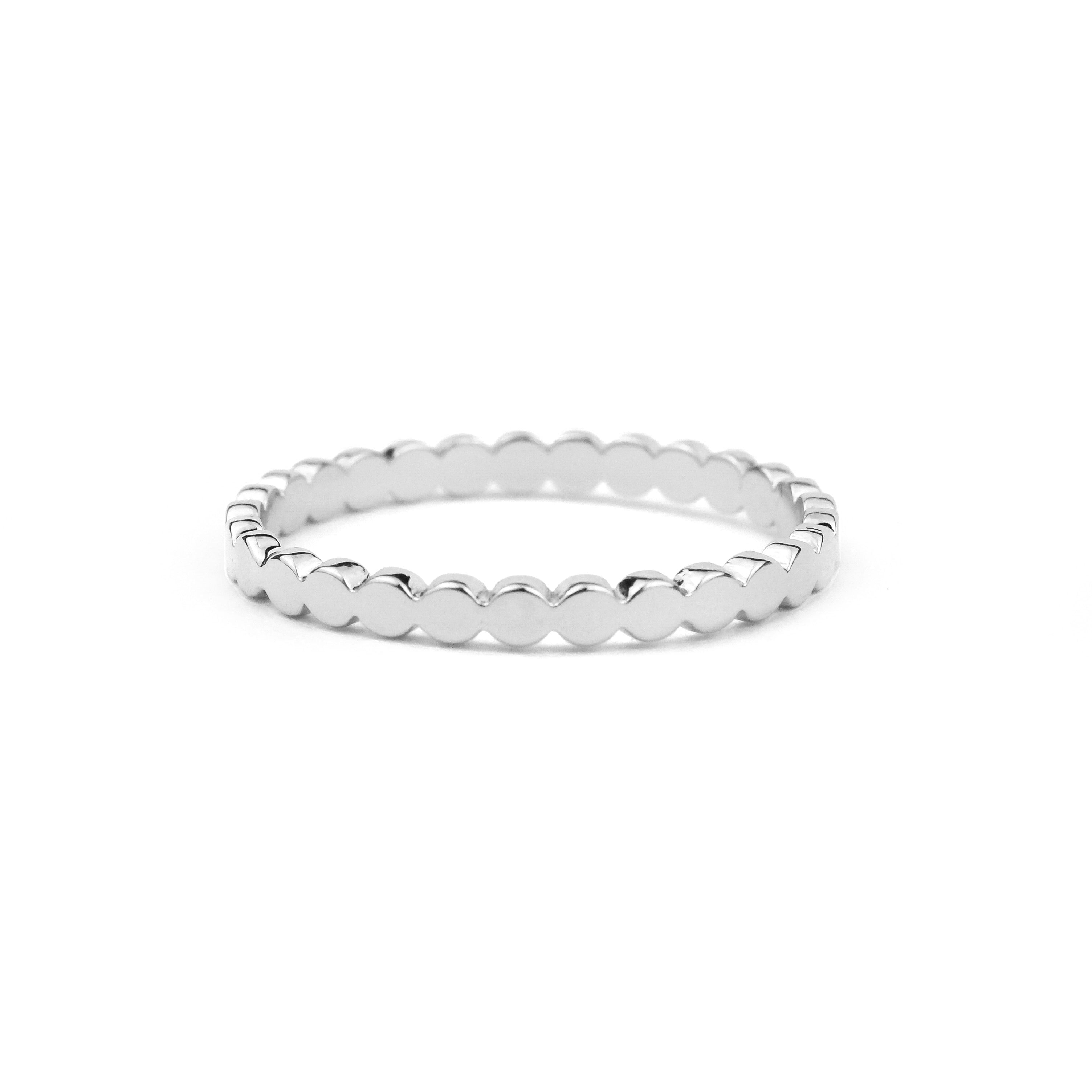Ring ~ Sterling Collection ~ Flat Beaded Stacker SHOPIVERSARY BLOWOUT