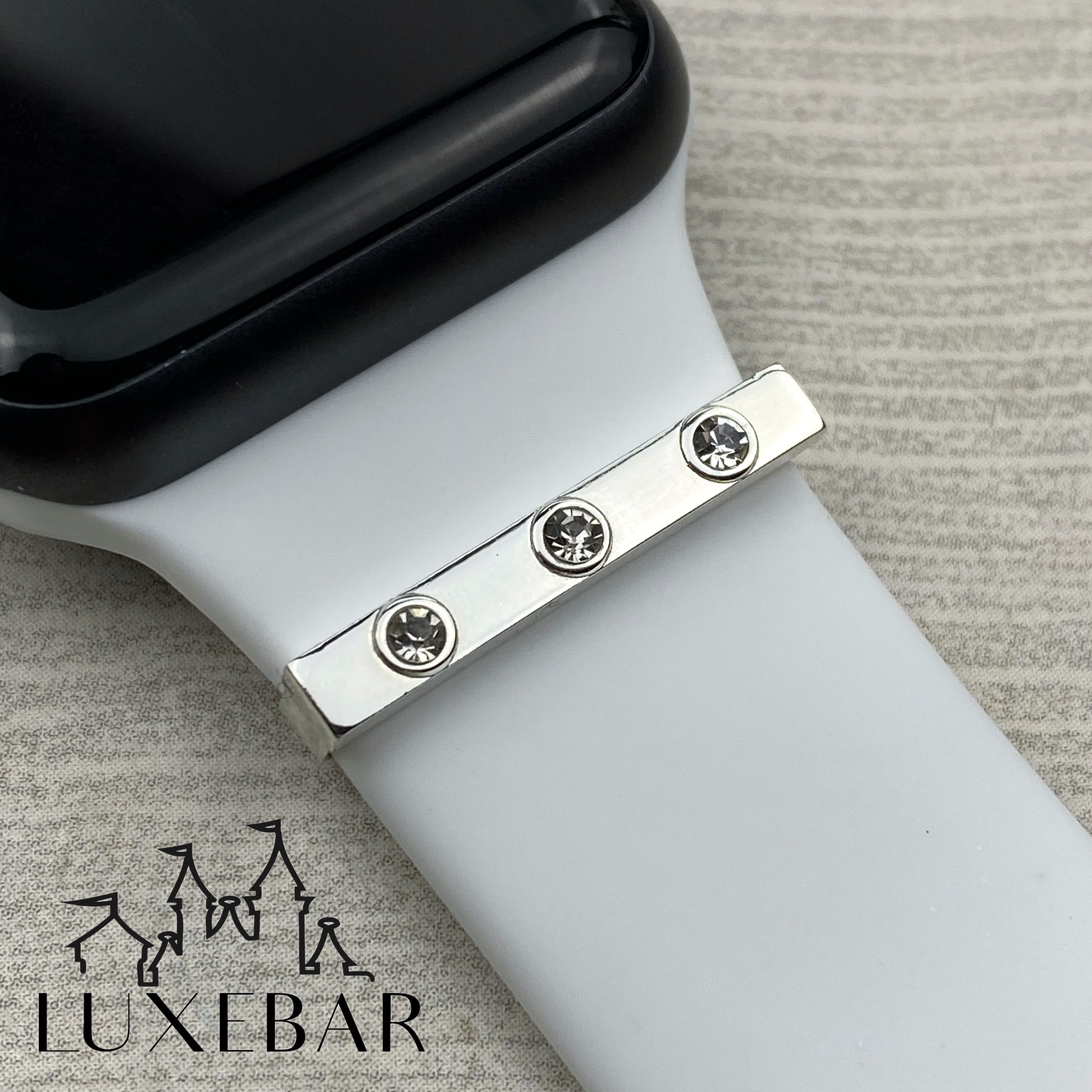 LuxeBar Sparkle ~ Silver Stacking Bars