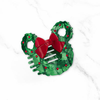 Claw Clip - FLAT ~  Merry and Magical Wreath