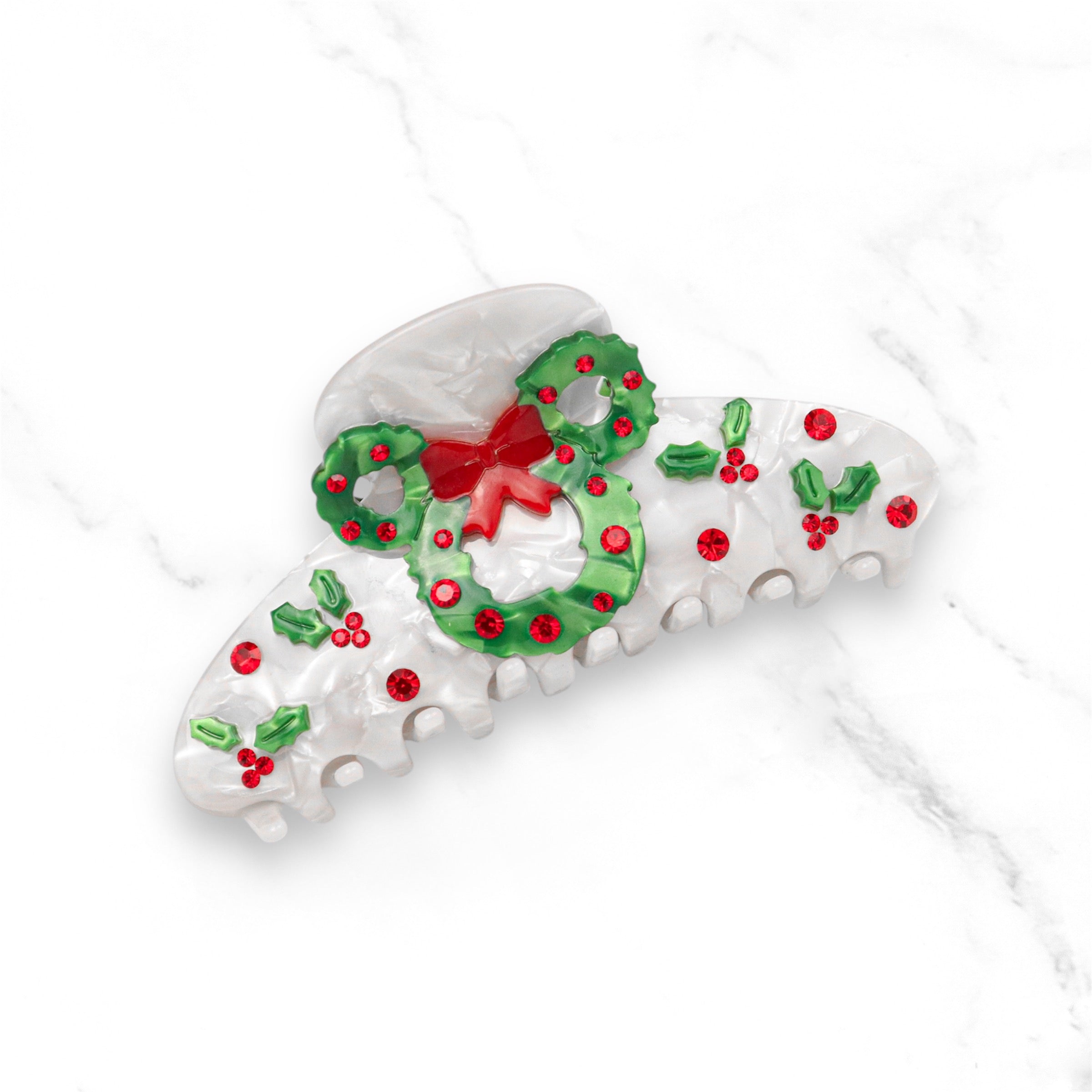 Claw Clip ~ Christmas ~  Merry and Magical Wreath