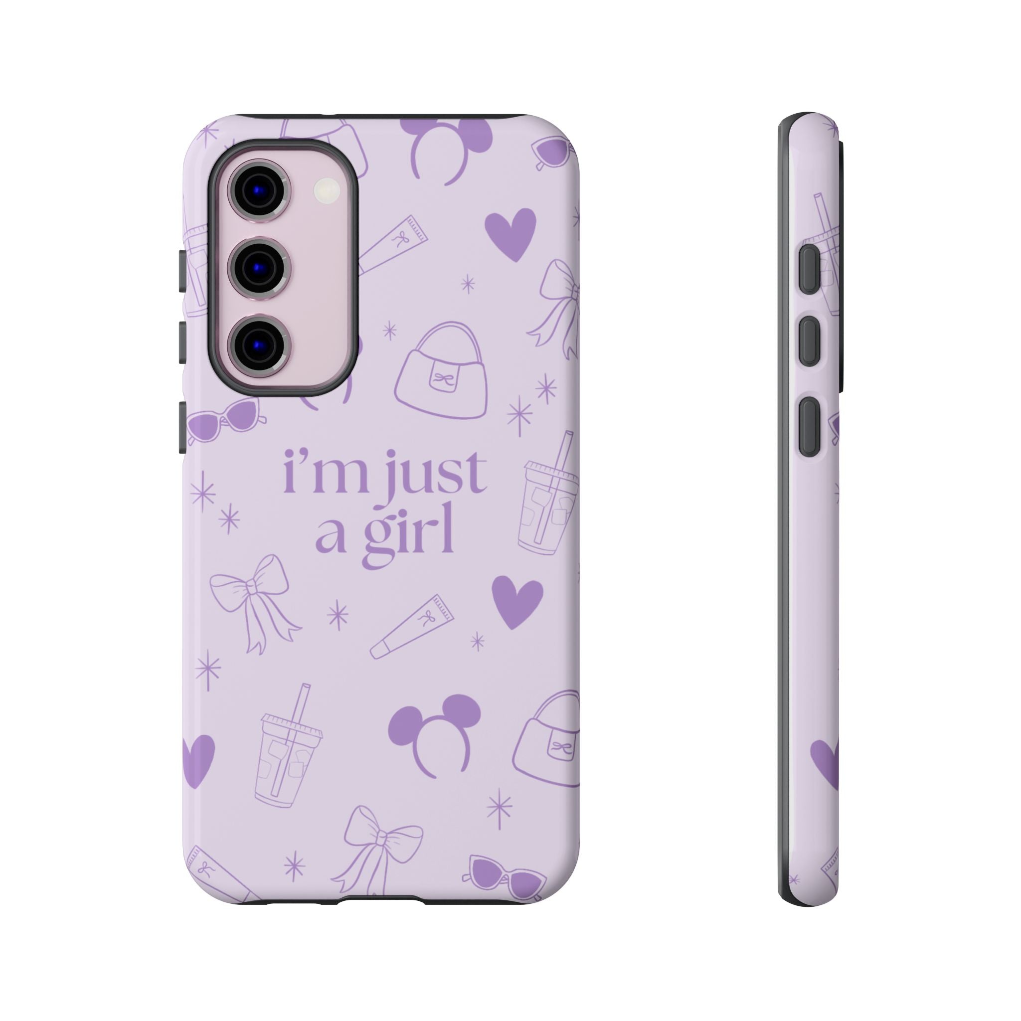 Phone Case - I'm Just a Girl (purple)