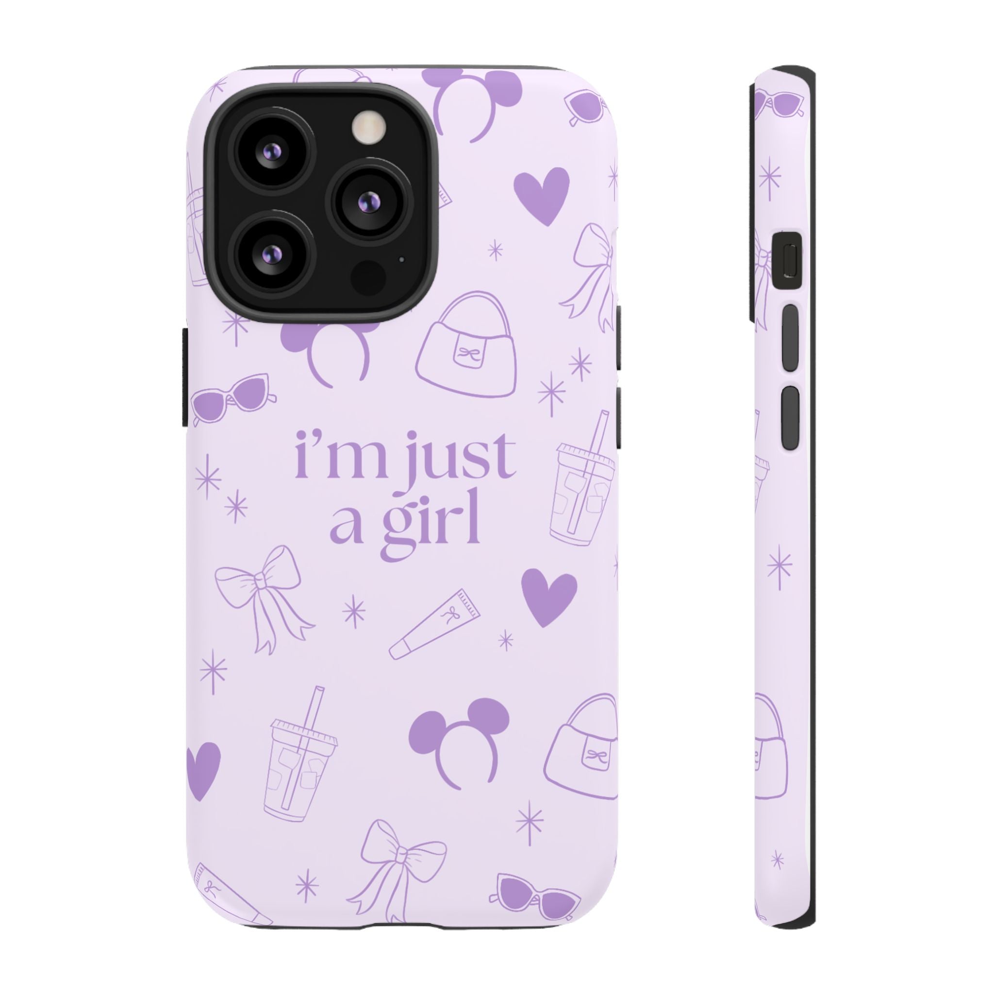 Phone Case - I'm Just a Girl (purple)