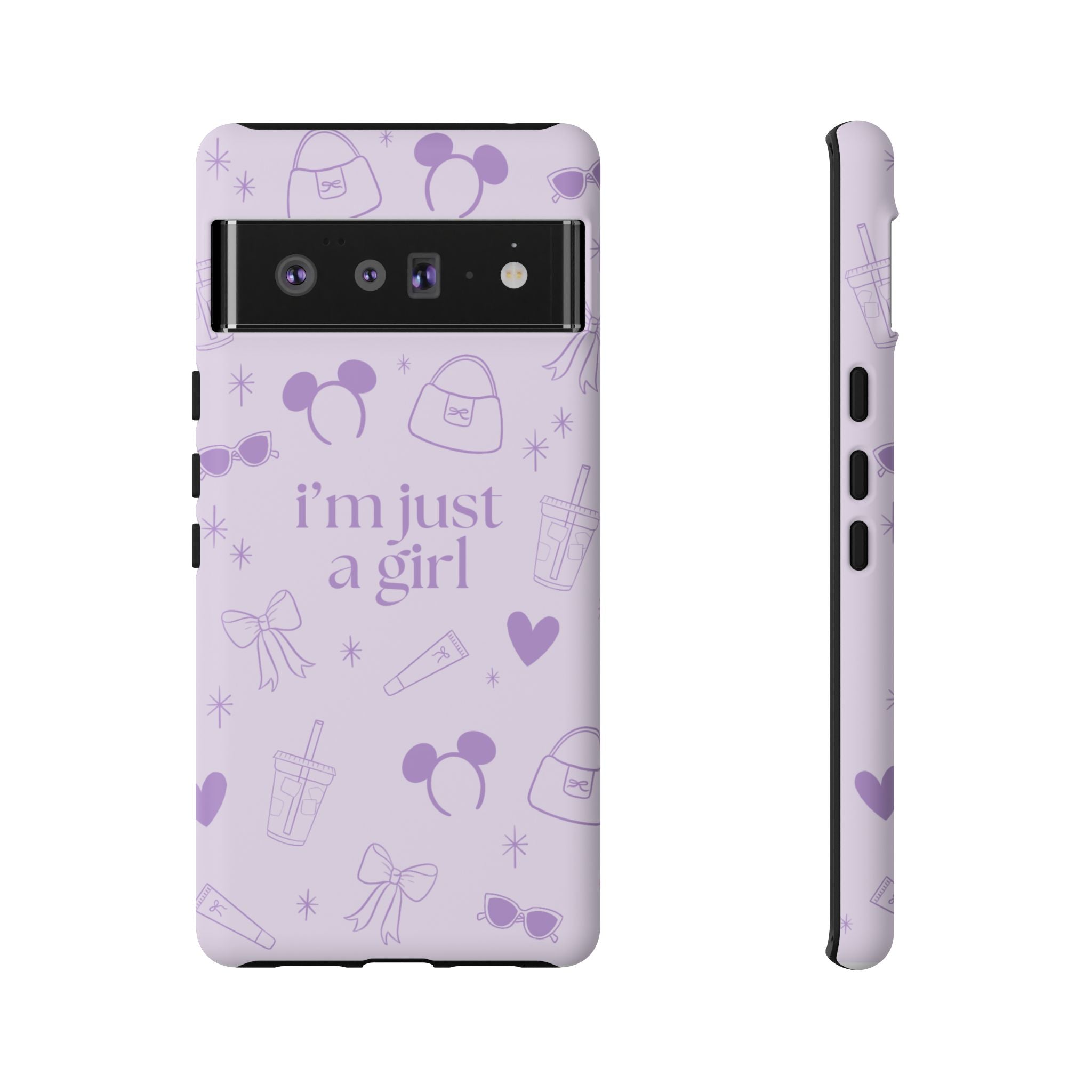 Phone Case - I'm Just a Girl (purple)