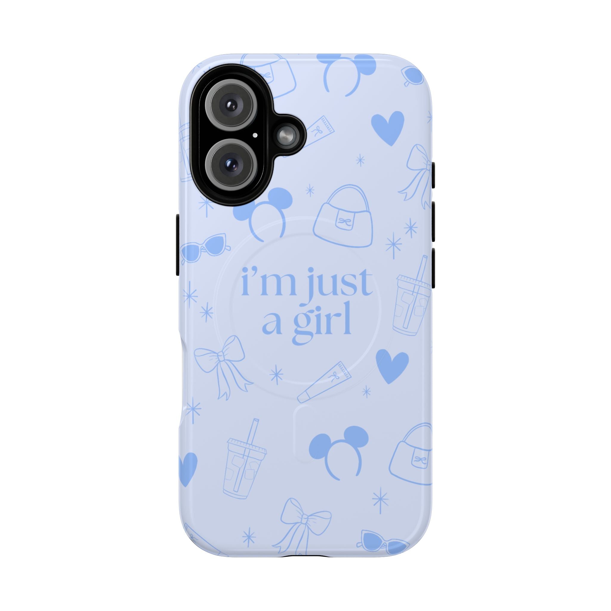 Phone Case - I'm Just a Girl (blue) MagSafe