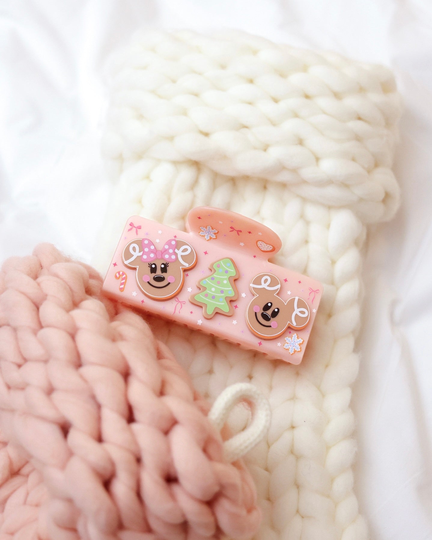 Claw Clip ~ Christmas Collection ~ Pink Gingerbread