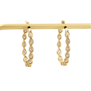Earrings ~ Sterling Collection ~ Pear Hoops