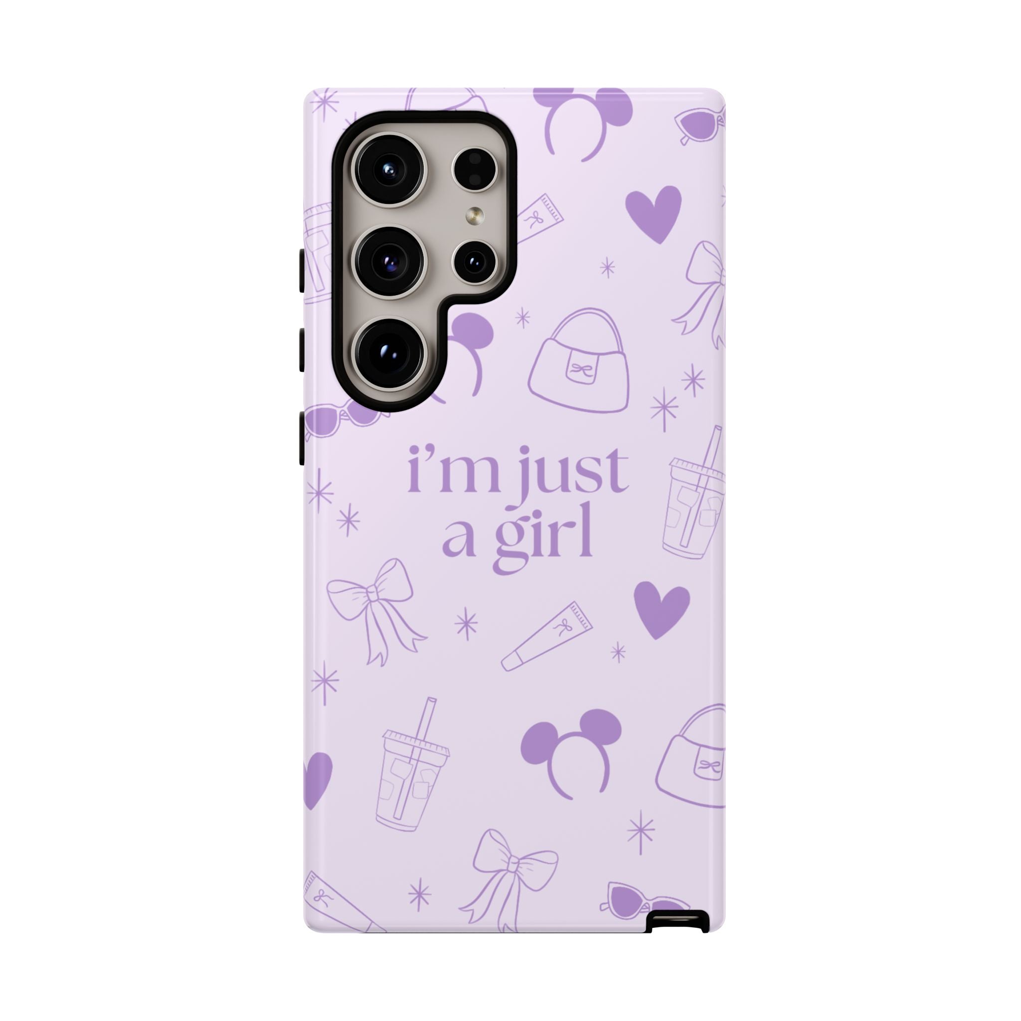 Phone Case - I'm Just a Girl (purple)