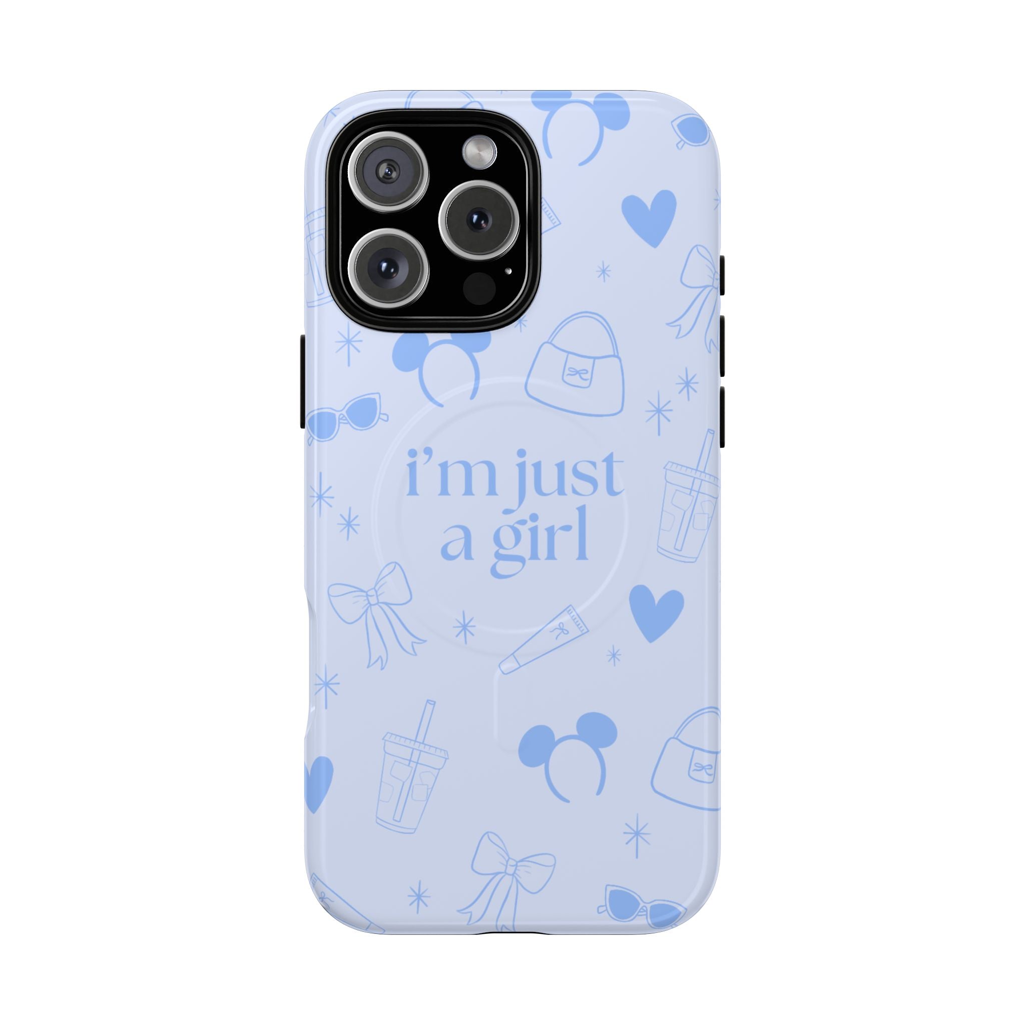Phone Case - I'm Just a Girl (blue) MagSafe