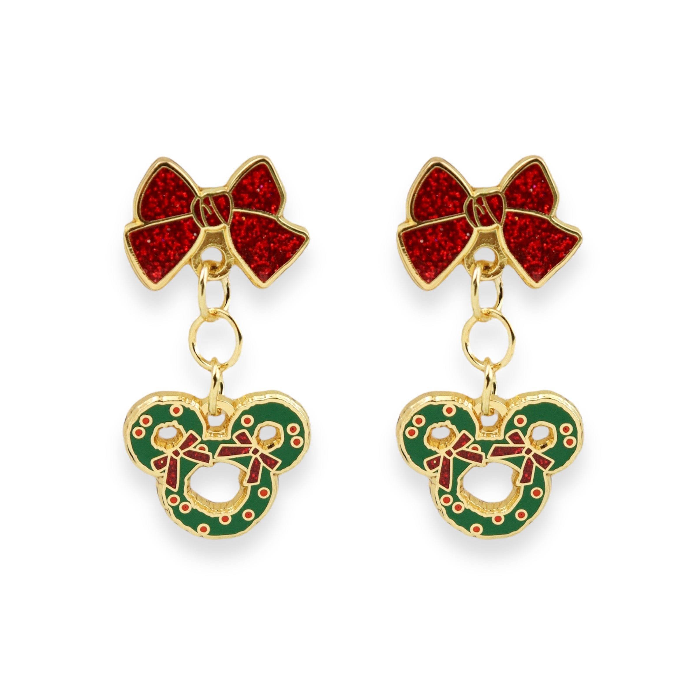 Earrings - Christmas Collection - Merry and Magical Wreath Dangles