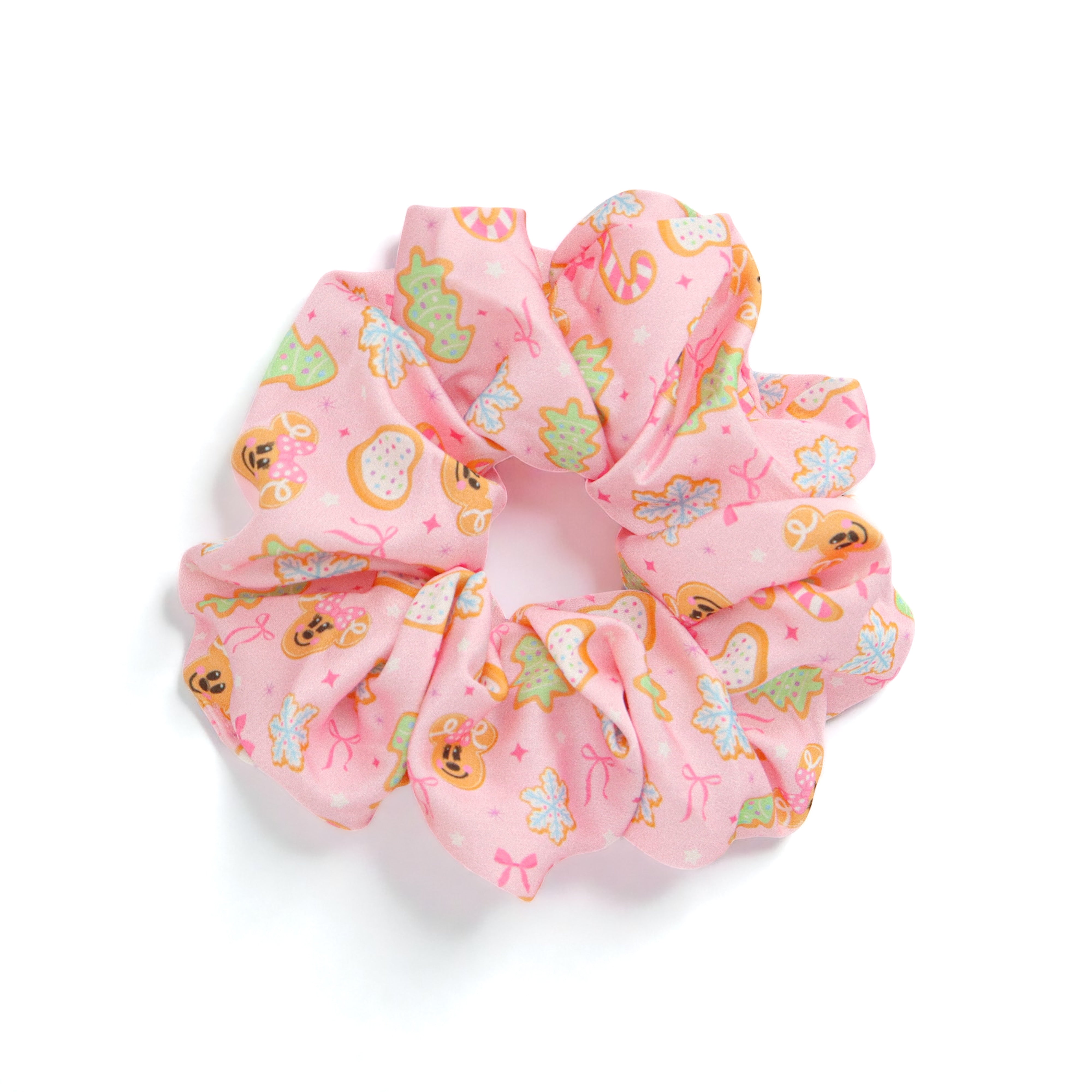 *Satin Scrunchie ~ Christmas Collection ~ Pink Gingerbread