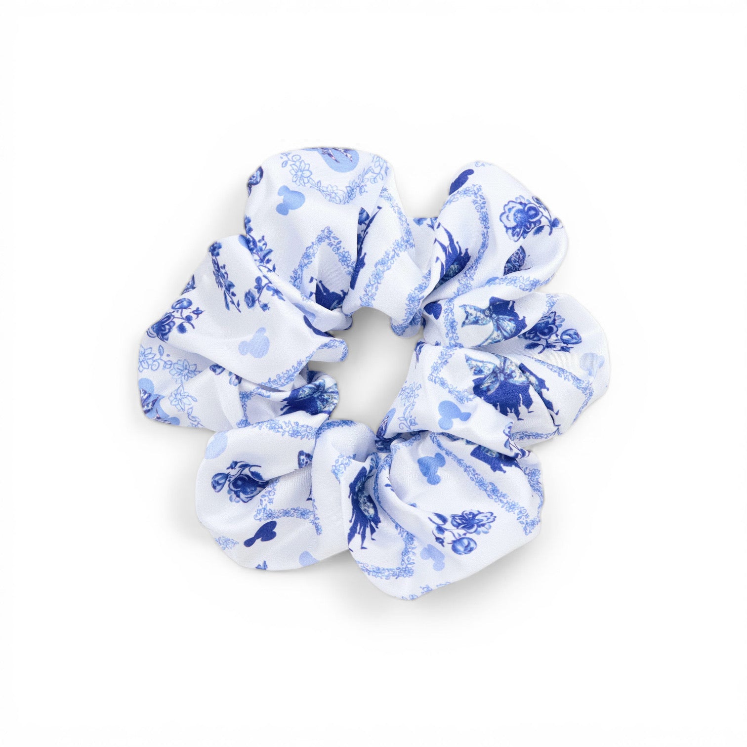 *Satin Scrunchie - Toile De Jouy
