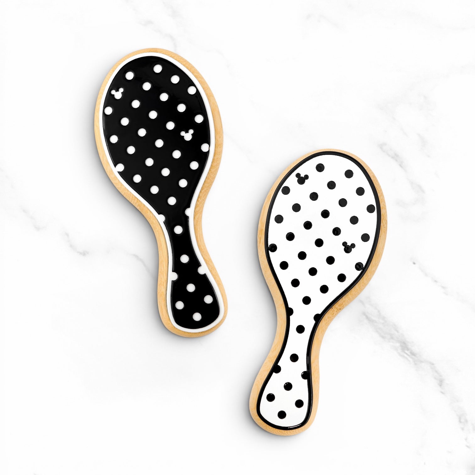 Brush ~ Classic Polka Dots Mini Bamboo Brush