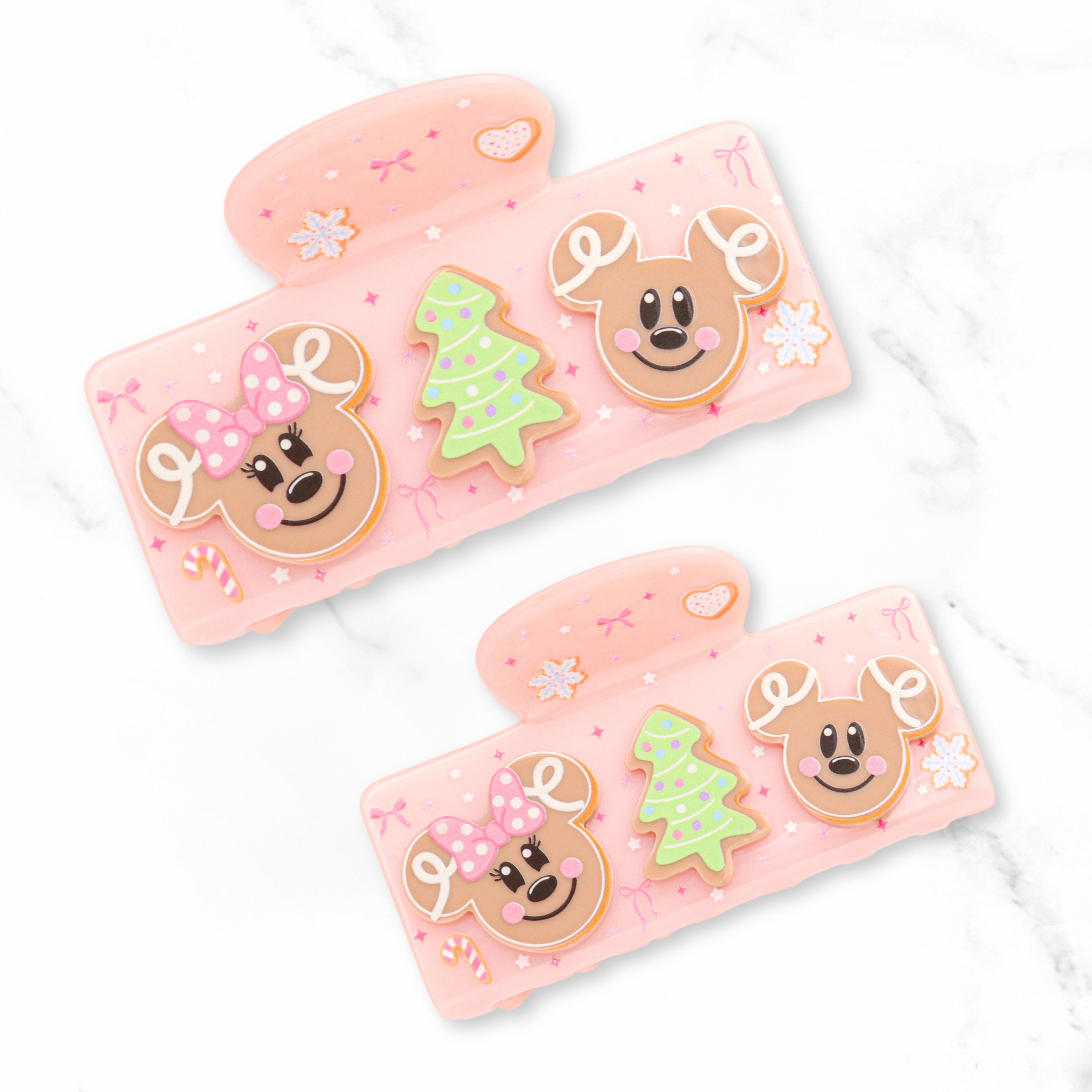 Claw Clip ~ Christmas Collection ~ Pink Gingerbread