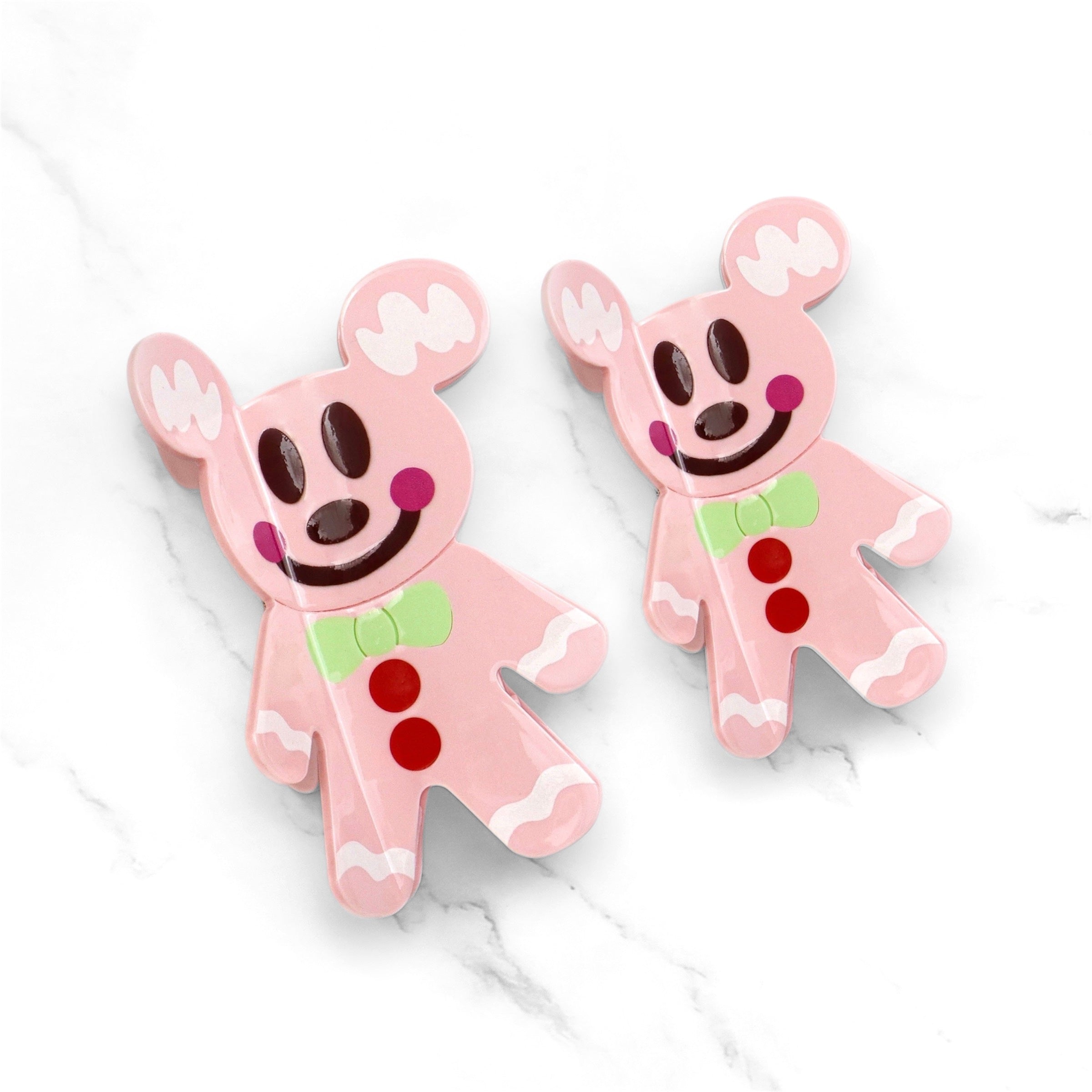 Claw Clip ~ Christmas ~  Magical Mr. Gingerbread PINK SHOPIVERSARY BLOWOUT