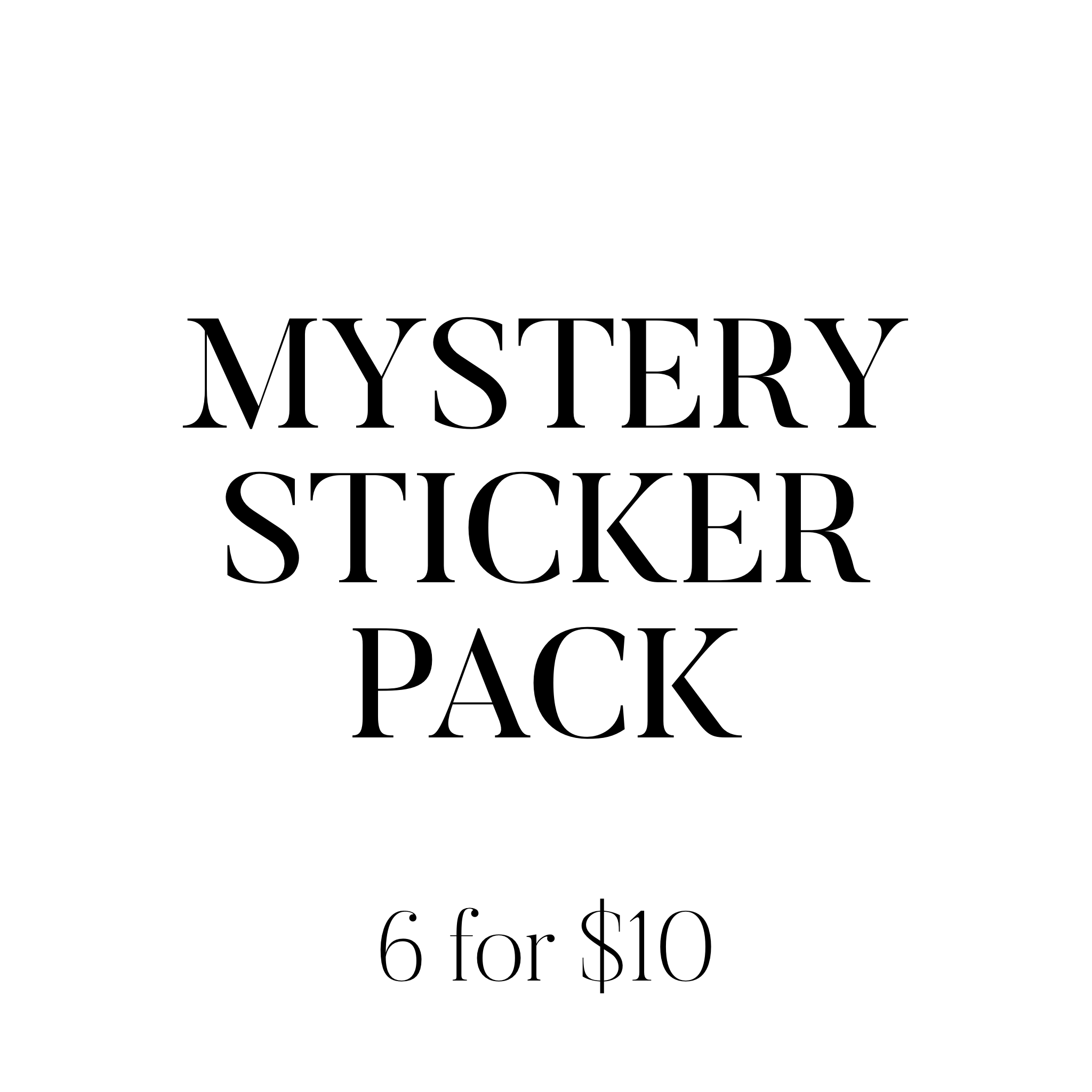 Mystery Sticker Pack