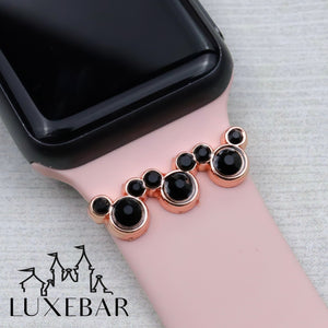 LuxeBar Sparkle ~ Rose Gold with Black Stacking bars