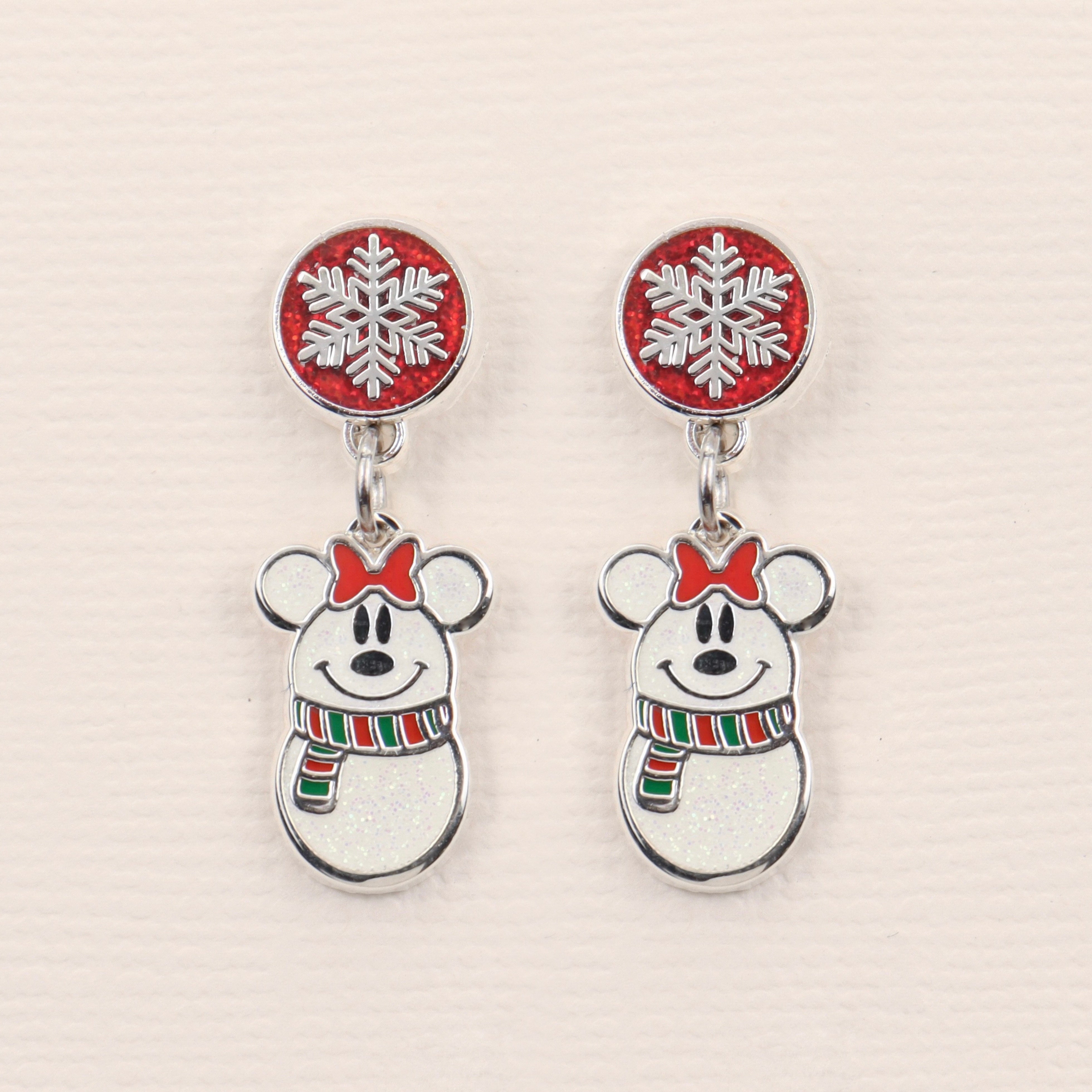 Earrings - Christmas Collection - Snow Mouse Dangles