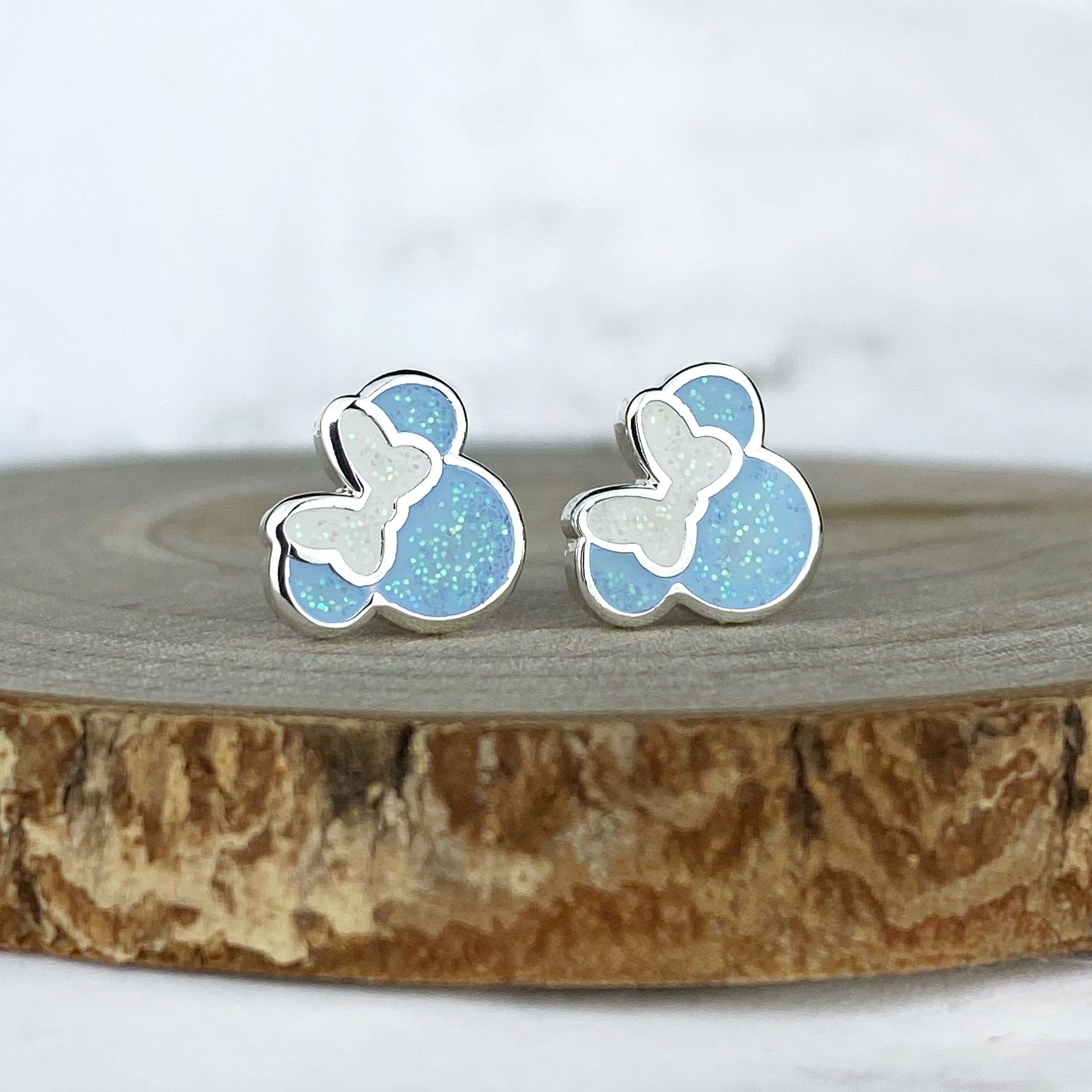 Earrings - Miss Mouse - Cinderella Blue