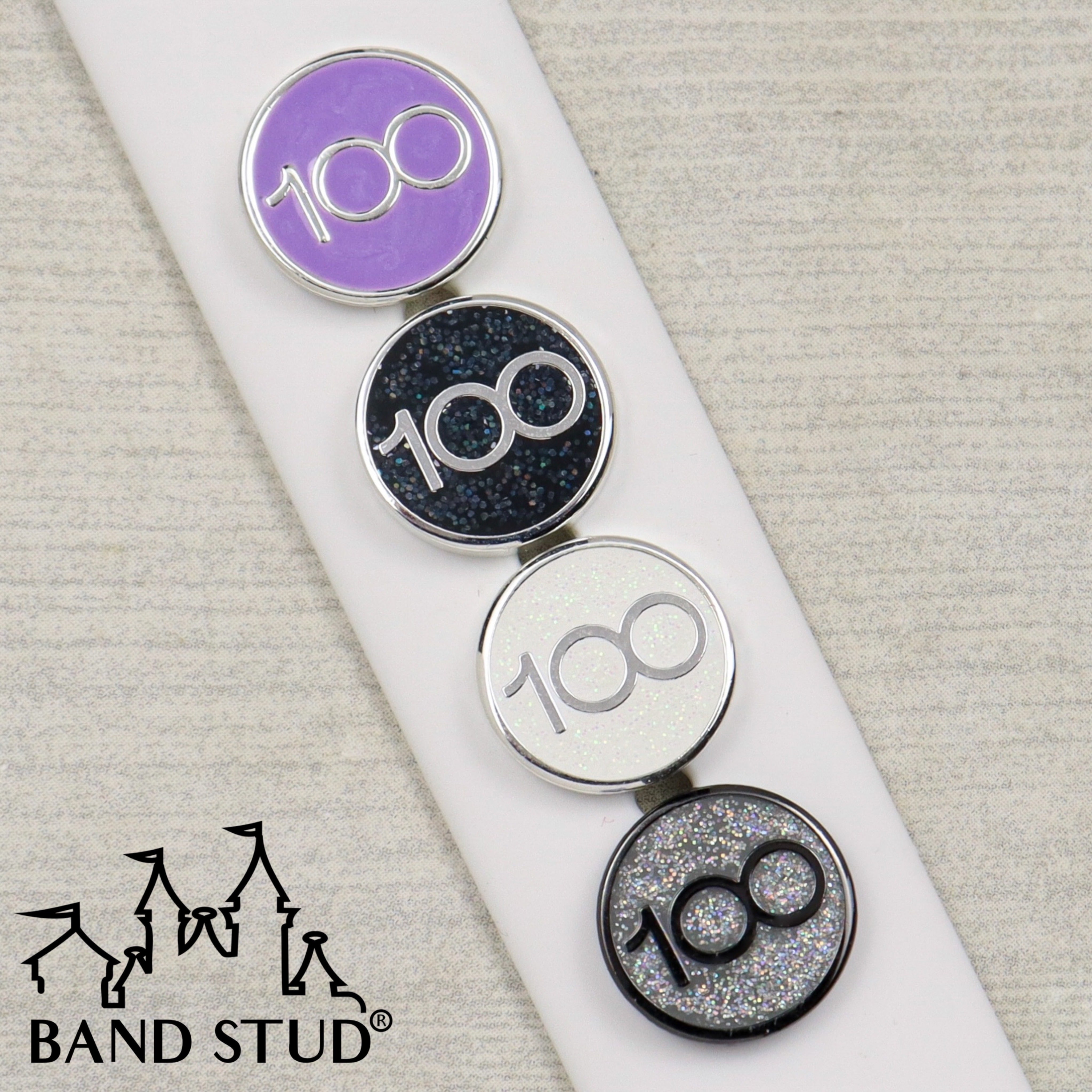 100th Celebration Band Stud® - Plaque MARKDOWN