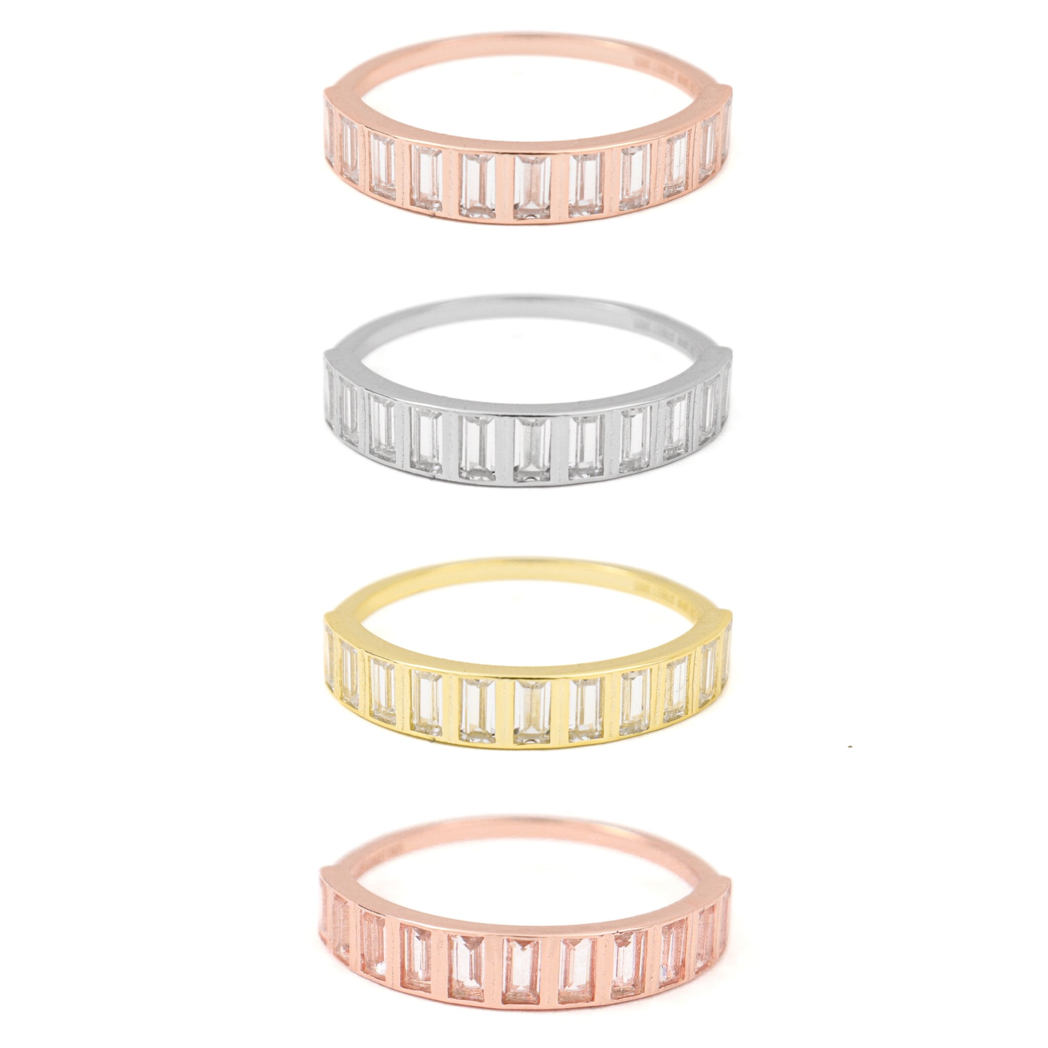 Ring ~ Sterling Collection ~ Bezel Baguette Stacker
