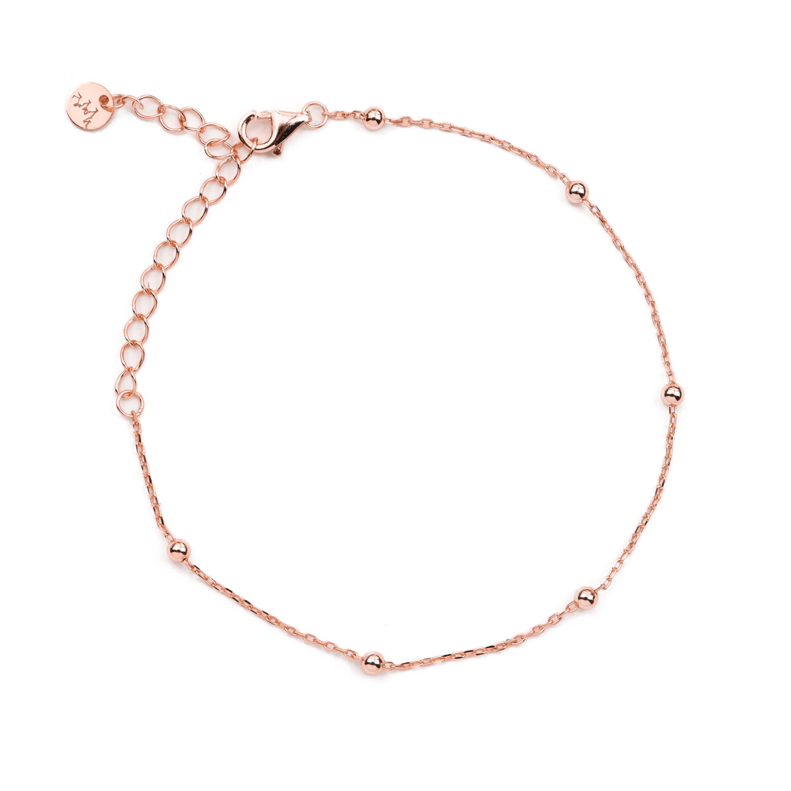 Bracelet ~ Sterling Collection ~ Beaded Chain Bracelet
