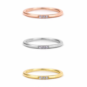 Ring ~ Sterling Collection ~ Triple Glam Stacker