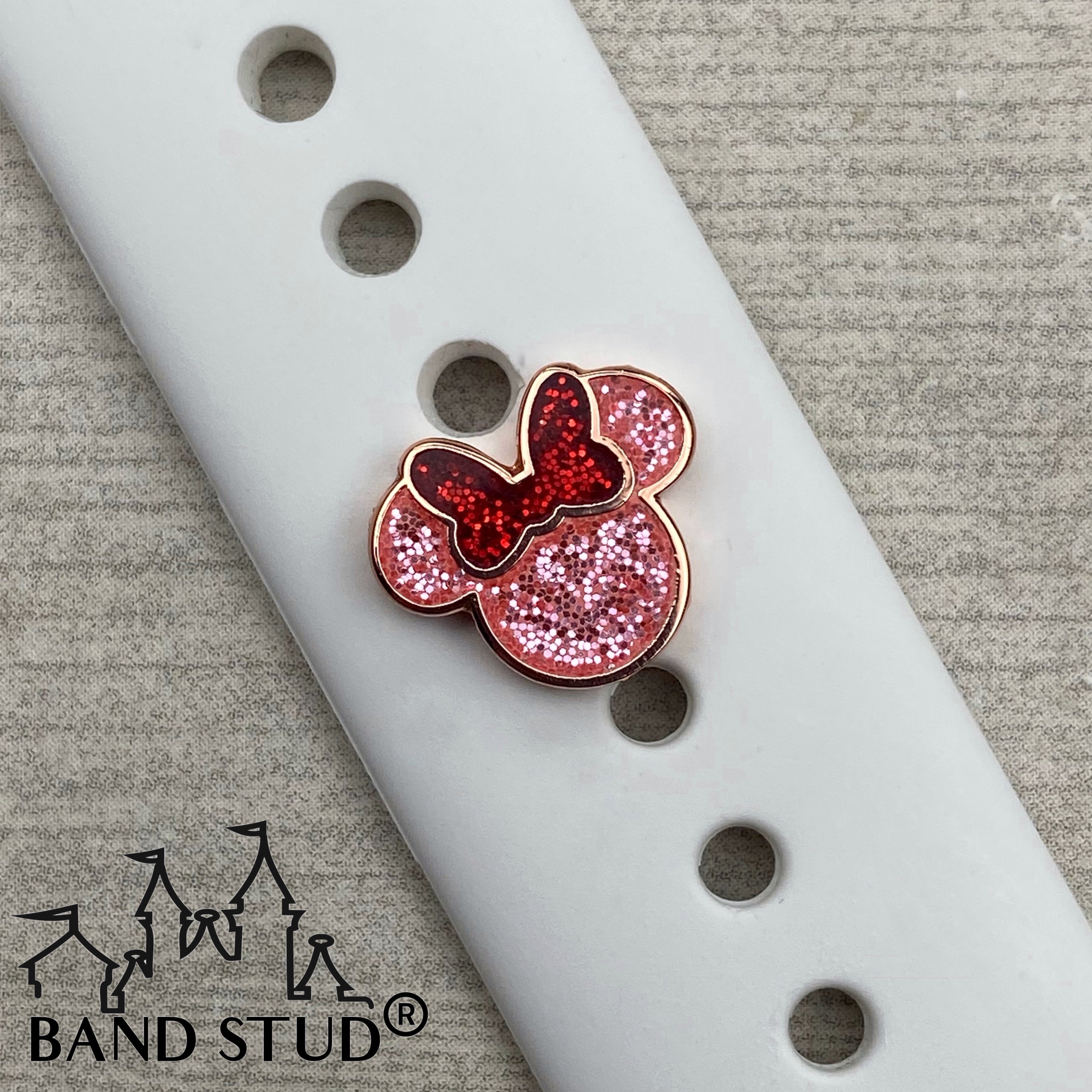 Band Stud® - Miss Mouse - Merlot and Rose Gold