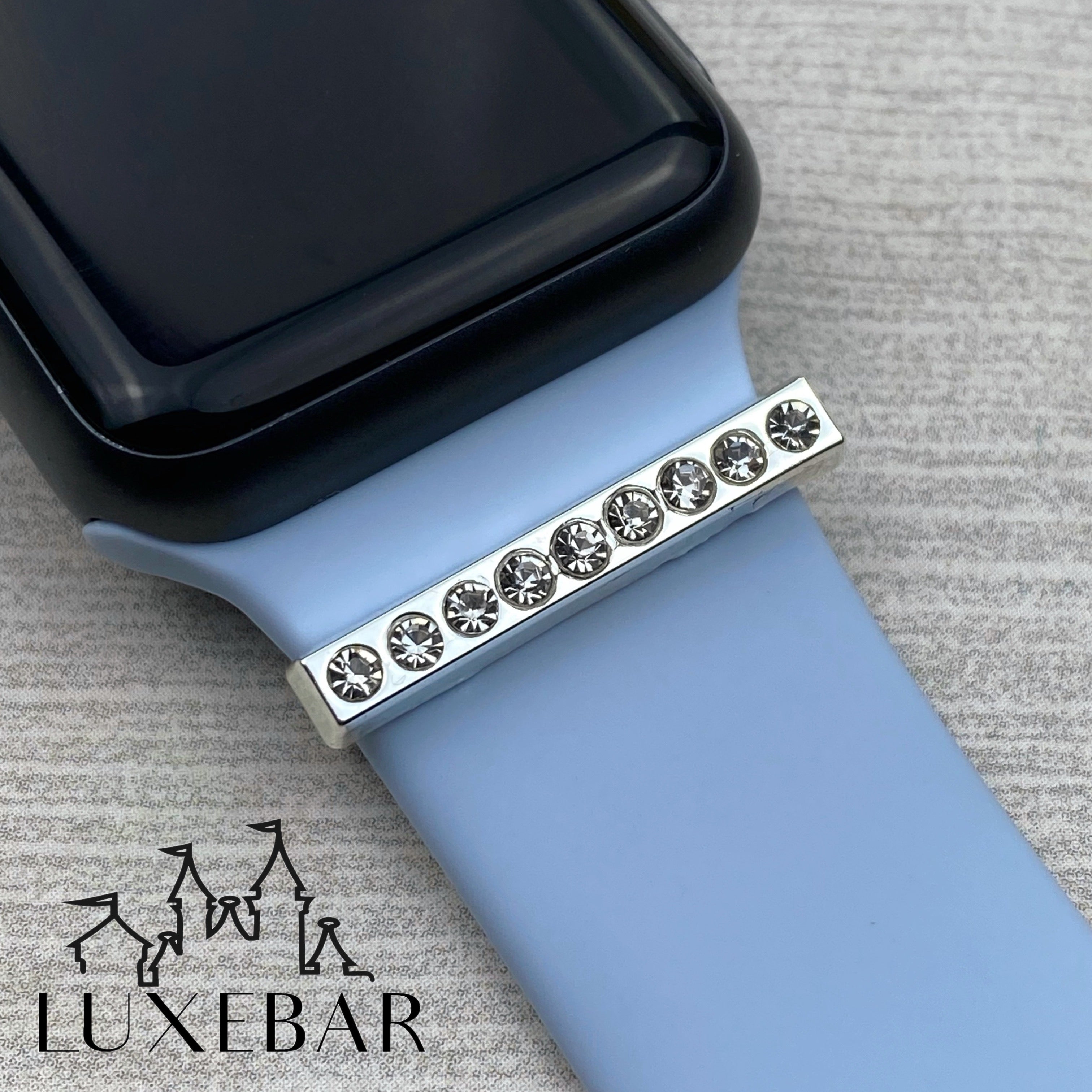 LuxeBar Sparkle ~ Silver Stacking Bars