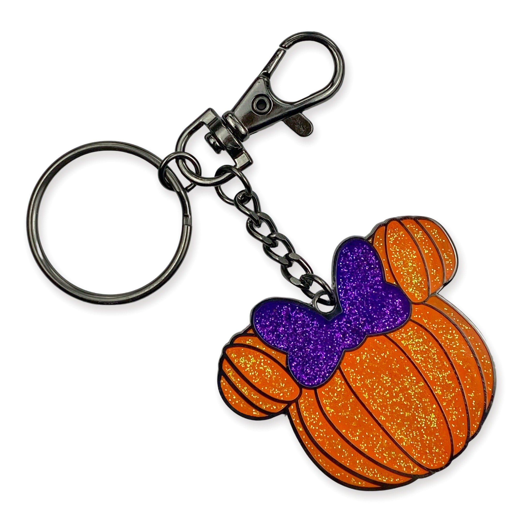 Keychain / Bag Charm - Pumpkin Mouse DOUBLE SIDED