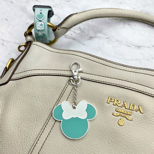 Keychain / Bag Charm - Miss Mouse - Couture Blue DOUBLE SIDED
