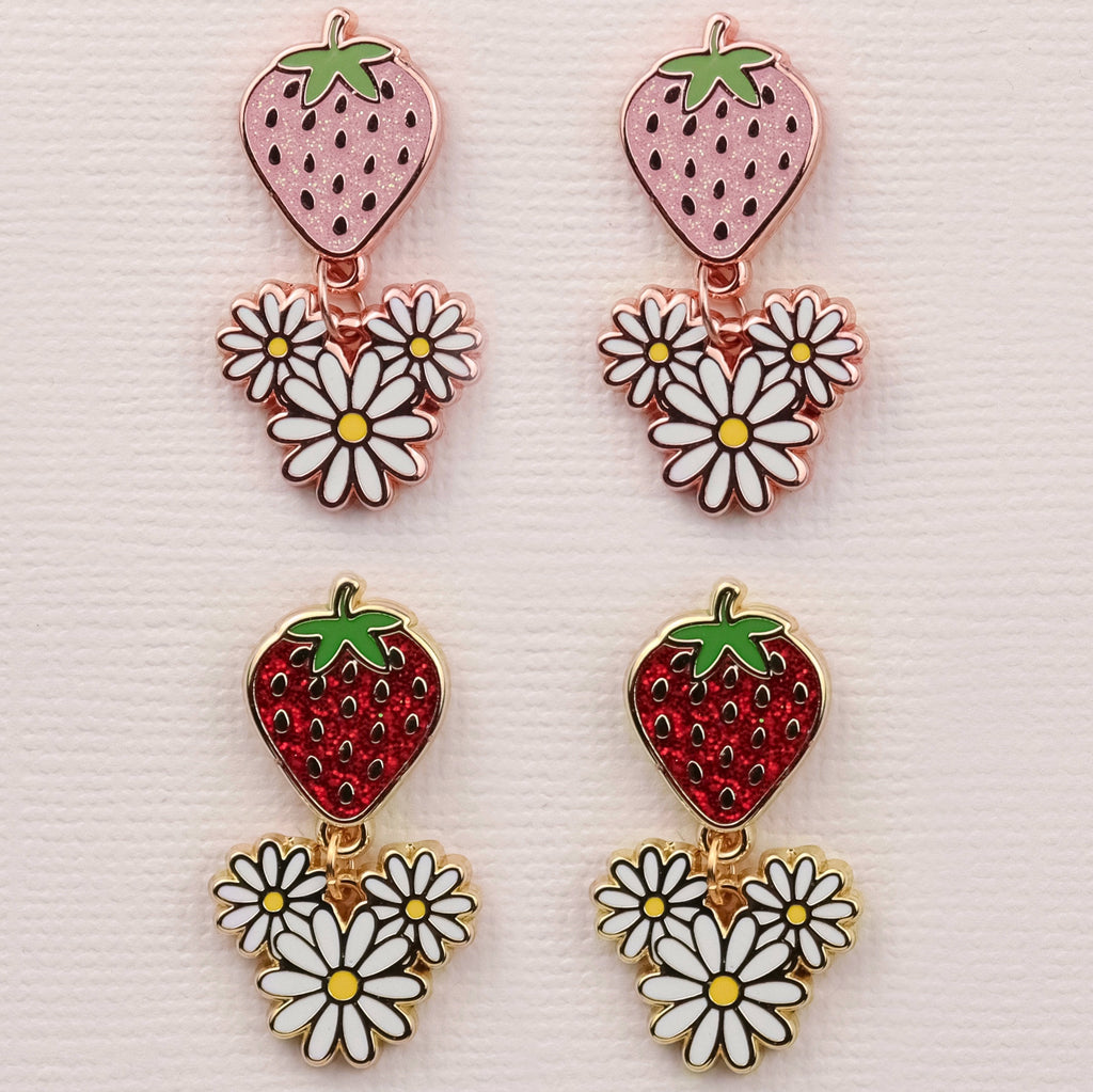 Earrings - Bloomin' Berry Dangles