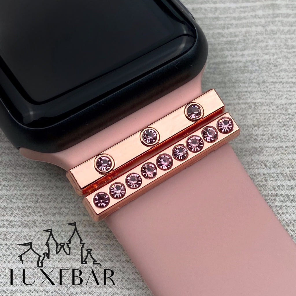 LuxeBar Sparkle ~ Rose Gold and Pink Stacking Bars