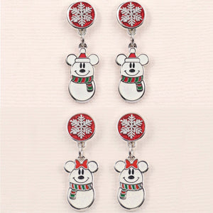 Earrings - Christmas Collection - Snow Mouse Dangles