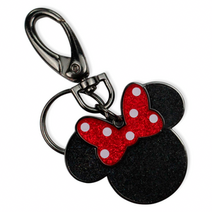 Keychain / Bag Charm - Miss Mouse - Classic DOUBLE SIDED